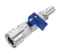 FRCOLOR Vanne à Bille 3/8 Raccord Mâle et Femelle en Acier Inoxydable Fonction Haute Pression, Pratique pour Nettoyage Domestique et Jardinage
