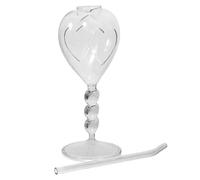 FRCOLOR Verre à Cocktail Festif en Verre Élégant Forme Cœur 208ml Facile à Tenir pour Servir Boissons et Recevoir Invités 1 Set
