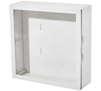 FRCOLOR Vitrine Murale Blanche en Abs Grosse Capacité, Boîte de Rangement Soi-même pour Affichage Modèle, Organisateur de Bureau Pratique