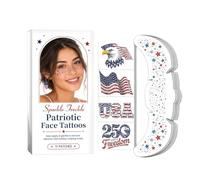 Freckles Rouge Blanc Bleu Lot De 11 Autocollants Visage Scintillants