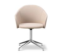 Fredericia Furniture Fauteuil Gomo Armchair pivotant à 4 branches Blazer CUZ47 Fairfield-aluminium poli
