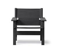 Fredericia Furniture Fauteuil The Canvas Chair Canvas noir-chêne noirci