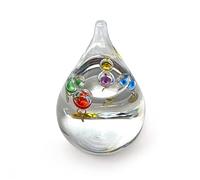 Free standing tear drop Galileo thermometer