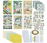 FREEBLOSS 15set Kit de création de cartes de vœux Thème trèfle de la St. Patrick Cartes de vœux Kits de création de cartes pour adultes Kit de création d'enveloppes et de cartes de vœux