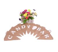Freessom Guirlande Fanion Candy Bar Coeur Blanc Triangulaire Bannière Banderole Jute Tissu Vintage DIY Props Drapeaux a Suspendre Fourniture Décoration Cérémonie Bebe Enfant Bapteme Kaki 9pcs