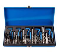 FreeTec 151pcs Kit Réparation Filetage, M5 M6 M8 M10 M12 Kit Helicoil, Coffret Réparation Filetage Helicoil avec Forets HSS Tarauds et Inserts Hélicoïdaux pour Bloc-cylindres et Carter d'Huile (Bleu)