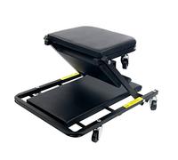 FreeTec Chariot de Visite Mécanicien, Convertible en Tabouret, avec 6 Roues, Longueur de 1m, Charge Maximale de 150kg, Noir
