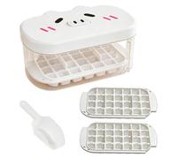 Freezer Ice Tray, Portable Bin Box, 7,8 x 4,96 x 3,46 pouces Compact Container with Cute Design, Beverage Maker, Versatile Organizer with Modern Style, Kitchen Tool for Party and Home Drinks