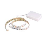 Frefgikty Bande lumineuse LED RVB flexible étanche IP65 15 LED CC 5 V avec contrôleur alimenté par piles pour meuble TV, vélo, activités de plein air, décoration (0,5 m)