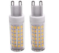 Frefgikty Lot de 2 ampoules LED 10 W G9 100 LED en céramique, sans scintillement, grand angle de faisceau, blanc naturel