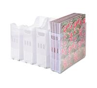 Frefgikty Lot de 4 bacs de rangement en plastique avec roulettes pour scrapbooking de 30,5 x 30,5 cm, durables, faciles à installer, faciles à utiliser