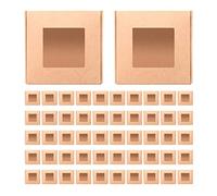 Frefgikty Lot de 50 mini boîtes en papier avec fenêtre pour savon, friandises, boulangerie, bonbons (marron)