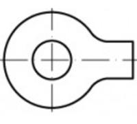 Frein décrou équerre à ailerons 6.4 mm acier étamé par galvanisation 100 pc(s) TOOLCRAFT 104585