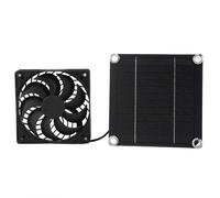 FRELEAN Kit de Ventilateur de Panneau Solaire en Silicium monocristallin 5W 5V, Kit de Ventilateur d'extraction de Panneau Solaire photovoltaïque