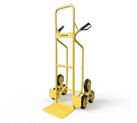 FRENAL Diable Monte-Escaliers 200 kg, Chariot de Manutention en Acier | Roues pleines en étoile Ø150 mm, bavette 240 × 300 mm, poignées avec protège-mains, pour marches et obstacles, QDHTHT2046R