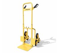 FRENAL Diable Pliable Monte-Escaliers 150 kg en Tube d’Acier | Roues en étoile Ø150 mm, bavette rabattable 310 × 295 mm, poignées extensibles, format plié 800 × 490 × 440 mm, QDHTHT2086H