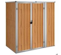 @FRENCH Abri Grande espace - TOP VENTES - Abri à outils de jardin marron 161 x 89 x 161cm acier galvanisé - Cabane/Chalet et Jardin