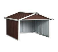 @FRENCH Abri Grande espace - TOP VENTES - Abri pour robot de jardin 92 x 97 x 63cm Acier galvanisé Marron - Cabane/Chalet et Jardin