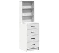 @FRENCH Buffet bahut - TOP VENTES - Commode Haut Armoire Blanc 40 x 41 x 135cm - Bois d'ingénierie - Armoire de Cuisine 50613