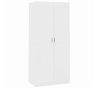 @FRENCH Garde-robe - Armoire de chambre - Porte-vetement - Blanc 90 x 52 x 200cm - Bois d’ingénierie - Armoire de rangement 92869