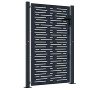 @FRENCH Haute qualité] Luxueux Barrière de Sécurité,Portail de jardin anthracite 105x155cm conception de carré 849742