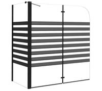 @FRENCH Haute qualité] Luxueux Cabine de douche Cloison de Baignoire - à rayures 120x68x130cm Verre trempé 784189