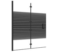 @FRENCH Haute qualité] Luxueux Cabine de douche Cloison de Baignoire - pliable ESG 120x140cm Noir 671451