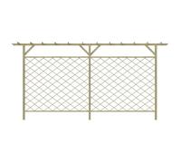 @FRENCH Haute qualité] Luxueux Clôture à lattes de jardin avec pergola Bois 549199