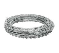 @FRENCH Haute qualité] Luxueux Fil de fer barbelé rouleau hélicoïdal acier galvanisé 60 m 576022