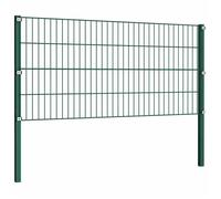 @FRENCH Haute qualité] Luxueux Panneau de clôture avec poteaux en fer 176,5x80cm Vert 641687