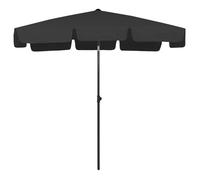 @FRENCH Haute qualité] Luxueux Parasol de protection solaire Parasol de plage noir 200x125cm 464928