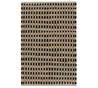 @FRENCH Haute qualité] Luxueux Tapis de salle de bain tissés à la main Jute Naturel et Noir 379695