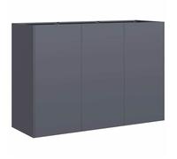 @FRENCH Jardinière anthracite 120 x 40 x 80cm acier laminé à froid - Bac à Fleurs design simple 84248