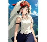 Frenchiart Tableau Métallique Aimanté 30 x 42 cm Princess Mononoke | 2 Aimants Inclus, Sans Perçage, Personnalisable, Affichage Photos, Facile à Installer
