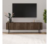 Freno meuble tv avec placards aspect noyer 160cm