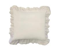 Fresh Ideas Oeillets Volants Taie d'oreiller Lot de 2 Oreiller, Coton, Ivoire, European