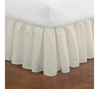 Fresh Ideas Volants Popeline Tour de lit California, Coton Polyester, Ivoire, Queen Size