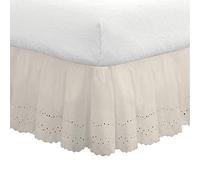 Fresh idées à œillets Volants Longueur 45,7 cm Tour de lit en Forme d'os, Coton mélangé, Bone Ivory, Entier