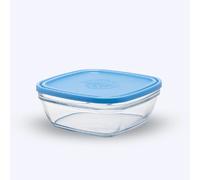 Freshbox - Boite de conservation carrée couvercle bleu 2L
