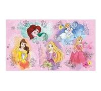Fresque murale adhésive géante disney 5 princesses et leurs amis belle, cendrillon, raiponce, auro G
