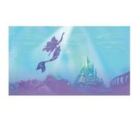 Fresque murale adhésive géante disney ariel la petite sirène sous la mer avec fond château - 3. 2 m G