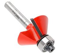 Freud Fraise à chanfreiner avec roulement à 2 tranchants en carbure HW. Tige A=6mm, Diamètre de coupe D=33mm, Angle α=45° , hauteur de coupe h=11,5mm - 40-10406P - F03FR01914