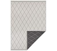 Freundin Home Collection Daisy Tapis réversible pour l'intérieur et l'extérieur, Polypropylène, Noir/crème, 160 x 230 cm