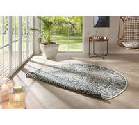 Freundin Home Collection Lilja Tapis Rond réversible en Tissu Plat pour l'intérieur et l'extérieur Ø 140 cm