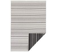 Freundin Home Collection Tapis réversible pour l'intérieur et l'extérieur Lily, Polypropylène, Noir/crème, 120 x 170 cm