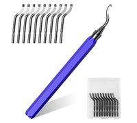 Frevoitna Outil d'Ébavurage Manuel, Ebavureur avec 10 BS1010 Lames de Rechange, Stylo Ebavureur, 360° Rotatif Deburr Burr Remover pour d'Impression 3D, Plastique, Aluminium, Cuivre, PVC, Acier