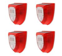 Frewurwer 4X Alarme Répulsif Animaux Anti Sanglier Alarme Professionnelle Antivol Clignotant Télécommande Sirène Capteur Alarme
