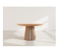 Freya - table à manger ronde extensible - 6 à 10 personnes - Bois