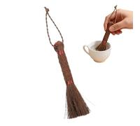 Frfik Brosse Pour,Petit Balai en Fibre de Palmier pour Nettoyage,Brosse de Jardinage en Fibre Naturelle pour Table | pour d'Intérieur, Fleurs en Pot et Machine à Café