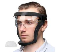 Frfik Couvre-visage de protection, casque antibuée haute définition, Couvre-visage antibuée haute définition, Transparent intégral pour les travaux de construction, la cuisine domestique, le soudage